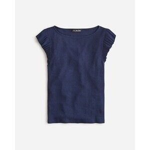 J.Crew Vintage rib ruffle boatneck tank top NWT Size XXL